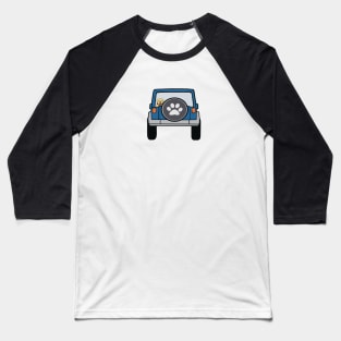 Dog in Blue Wrangler Baseball T-Shirt